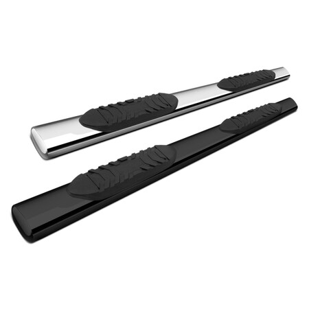 BroadfeetMotorsports SBDO-191-90Z-RP-B 4.5 in. Wheel to Wheel Black Oval Tube Side Steps